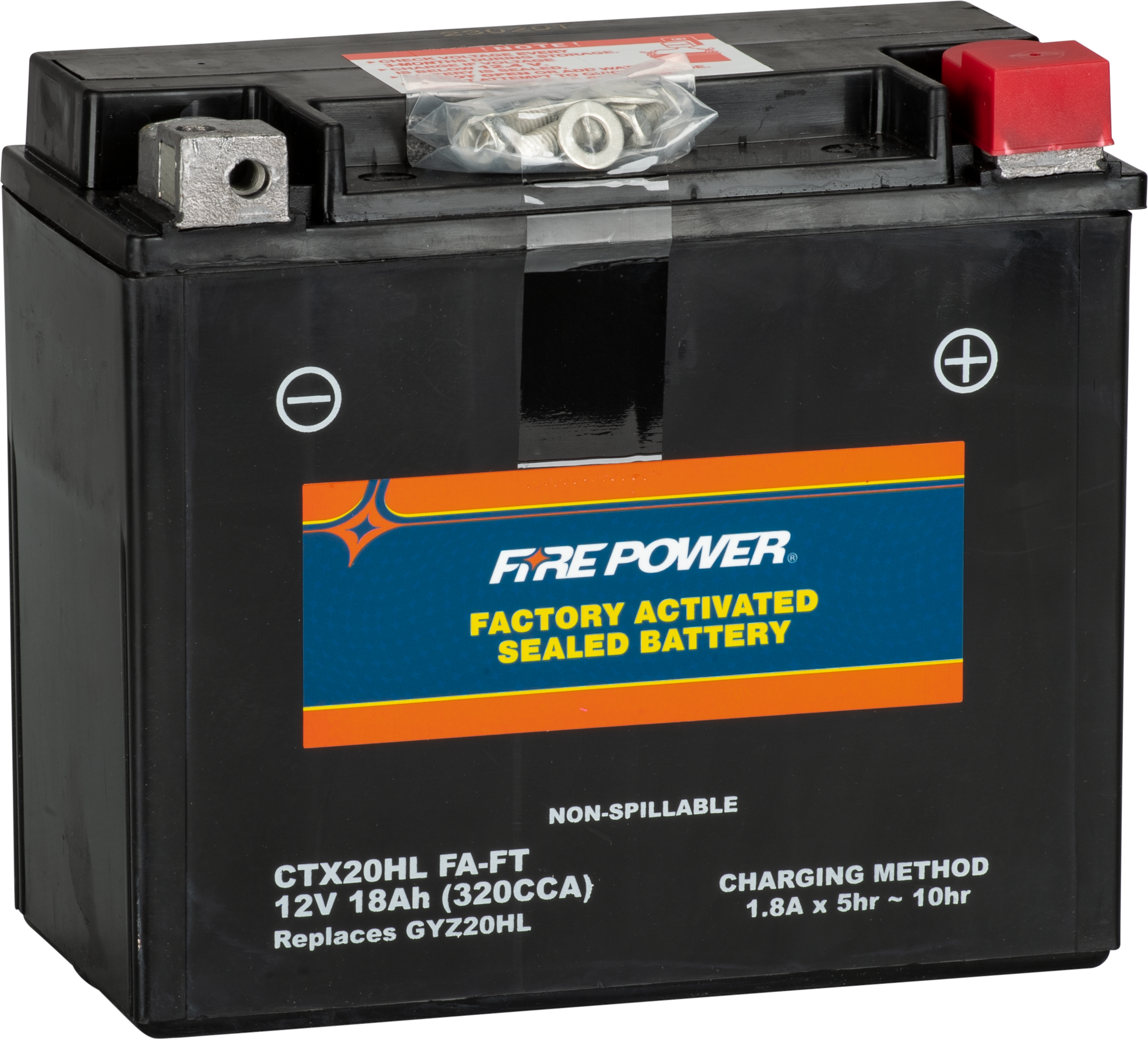 FIRE POWER BATTERY CTX20HL (FA) FT SEALED FACTORY ACTIVATED - CTX20HL (FA) FT